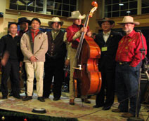 On Stage with Prairie Wranglers